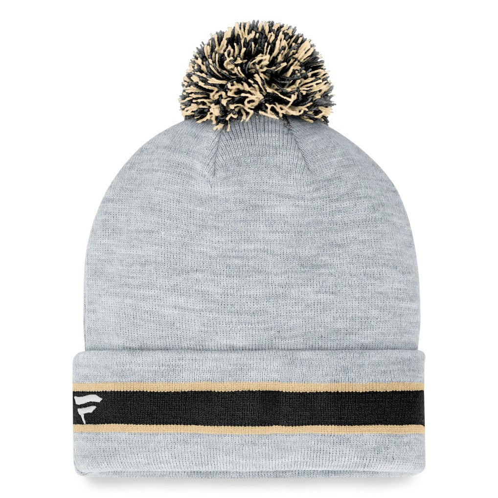 New Orleans Saints Cuffed Knit Hat with Pom Heather Gray - Fanatics
