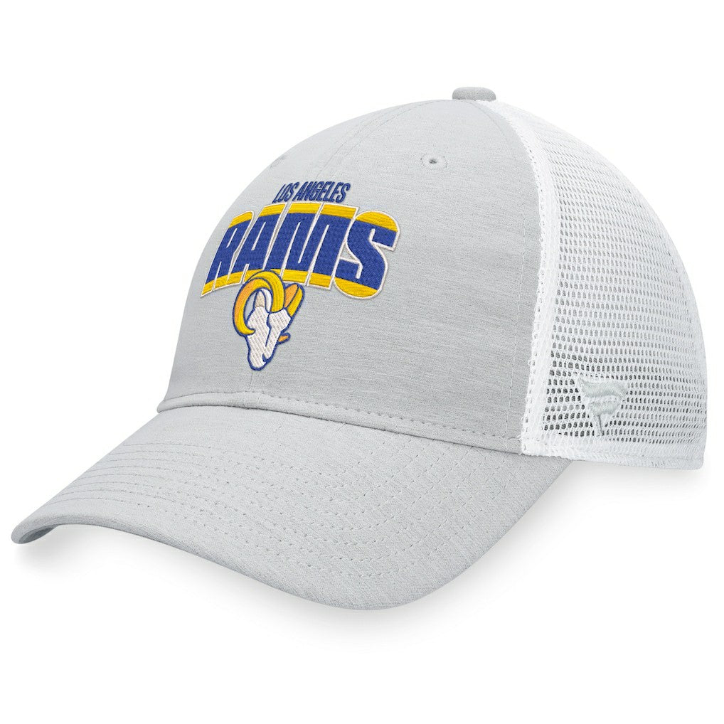 Los Angeles Rams Trucker Snapback Hat Heather Gray/White - Fanatics