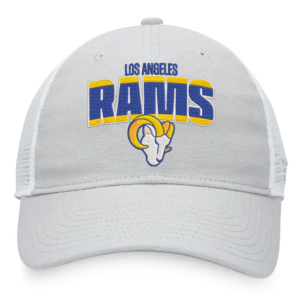 Los Angeles Rams Trucker Snapback Hat Heather Gray/White - Fanatics