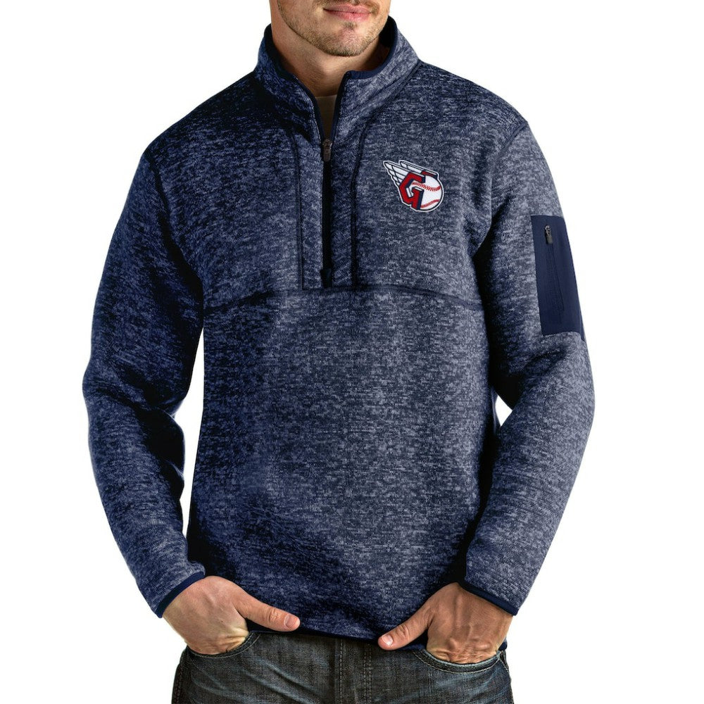 Cleveland Guardians Antigua Fortune Quarter-Zip Pullover Jacket Lifestyle