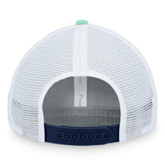 Seattle Kraken Fanatics Iconic Gradient Trucker Snapback Hat Deep Sea Blue/White