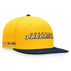 Nashville Predators - Fanatics Iconic Color Blocked Snapback Hat Gold/Navy