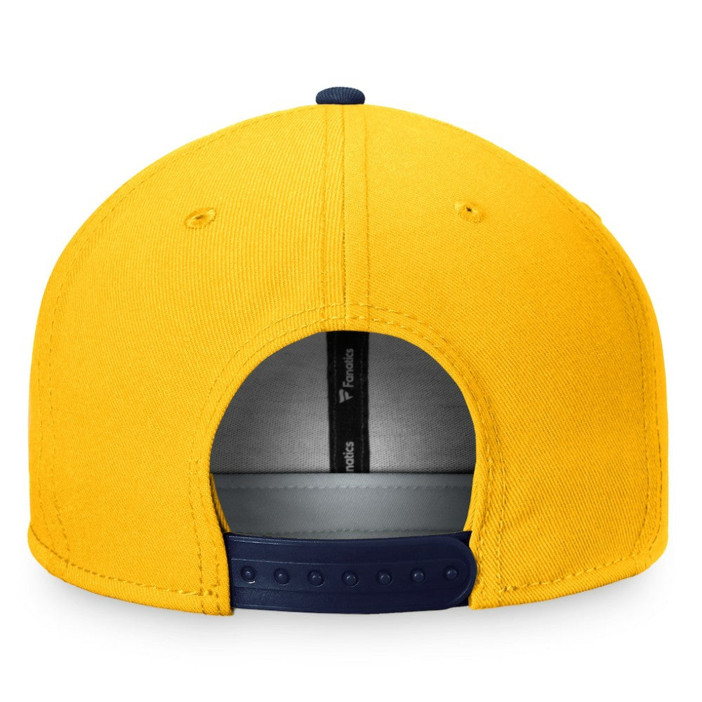Nashville Predators - Fanatics Iconic Color Blocked Snapback Hat Gold/Navy
