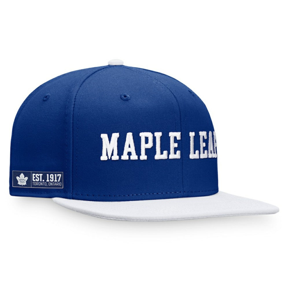 Toronto Maple Leafs - Fanatics Iconic Color Blocked Snapback Hat Blue/White