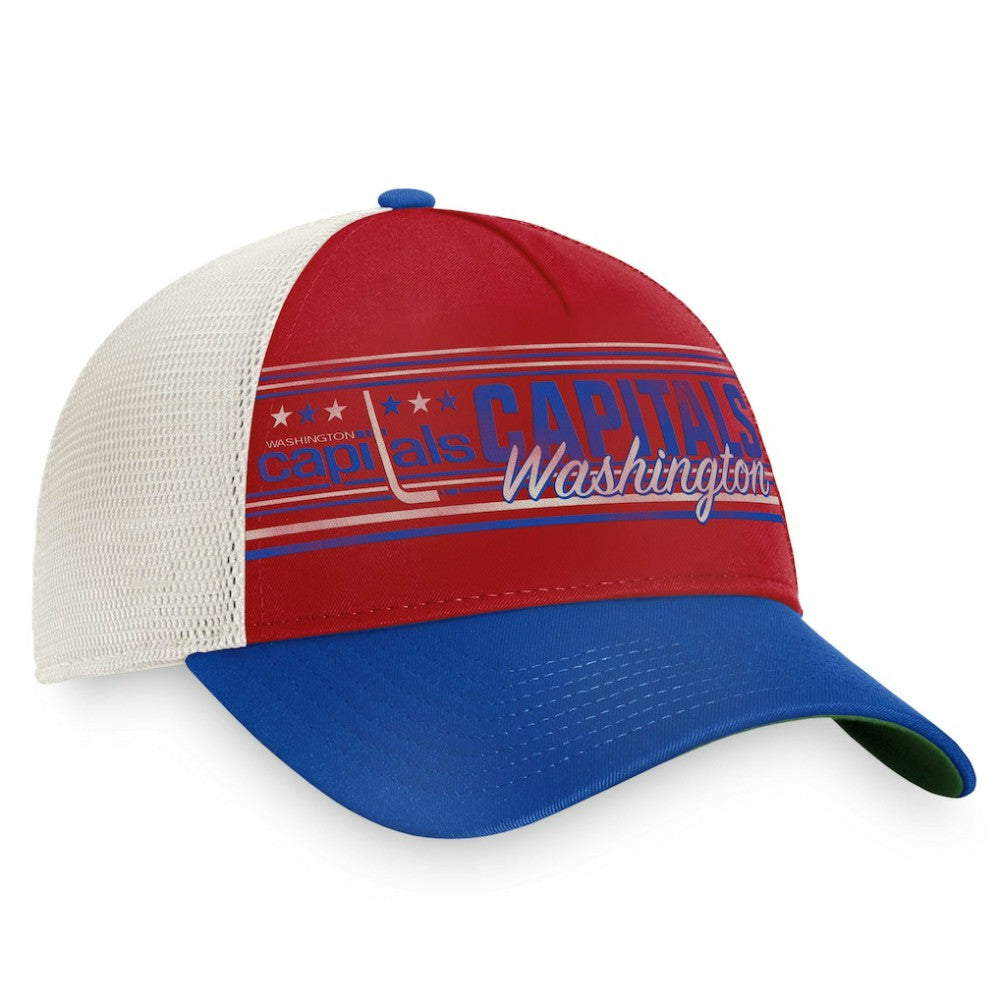 Washington Capitals Fanatics True Classic Retro Trucker Snapback Hat Red/Royal