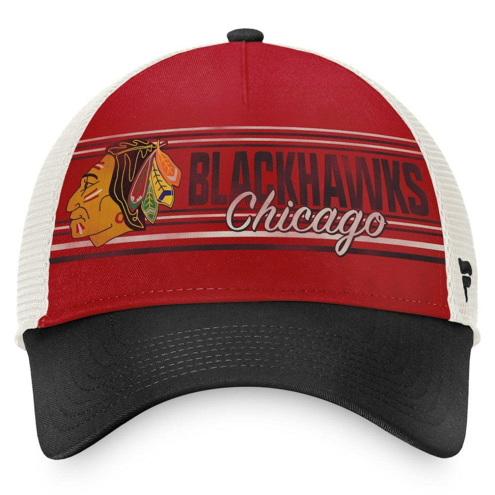 Chicago Blackhawks Fanatics True Classic Retro Trucker Snapback Hat Red/Black
