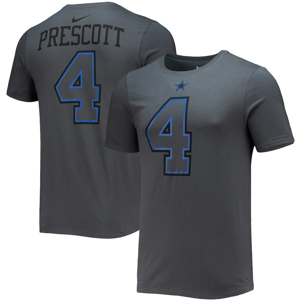 Dak Prescott Dallas Cowboys Player Name & Number T-Shirt Charcoal - Nike