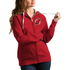 New Jersey Devils - Antigua Women's Team Victory Full-Zip Hoodie Red