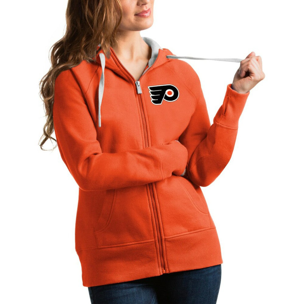 Philadelphia Flyers - Antigua Women's Victory Full-Zip Hoodie Orange
