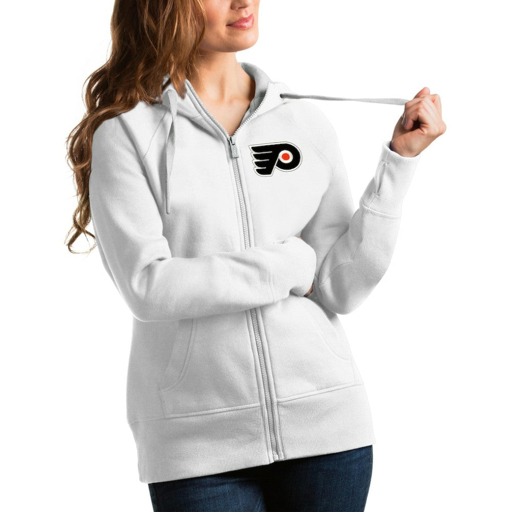 Philadelphia Flyers - Antigua Women's Victory Full-Zip Hoodie White