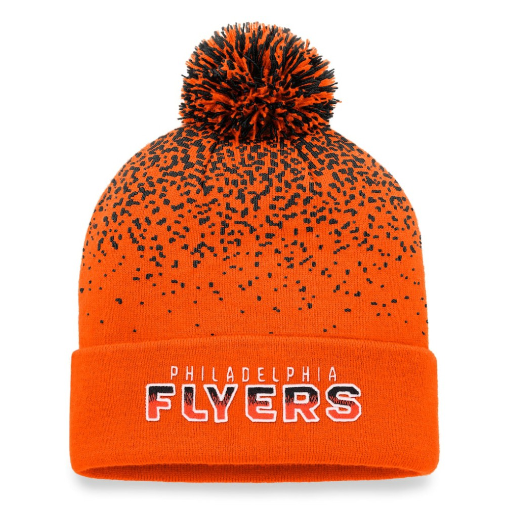 Philadelphia Flyers - Fanatics Iconic Gradient Cuffed Knit Hat with Pom Orange