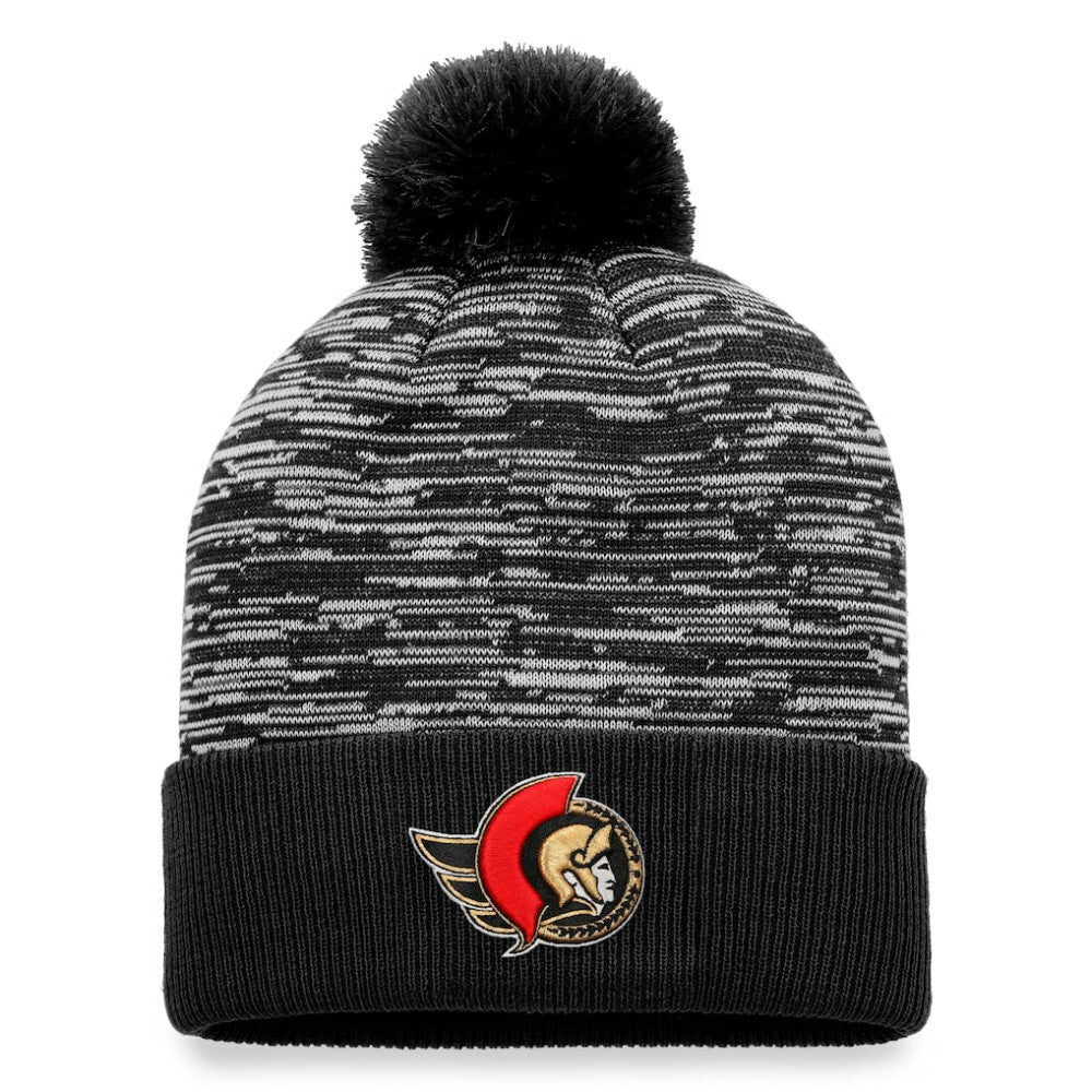 Ottawa Senators - Fanatics Defender Cuffed Knit Hat with Pom Black