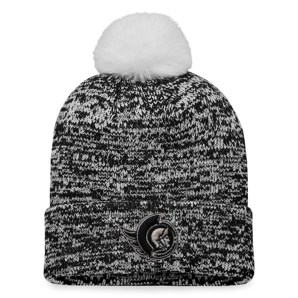 Ottawa Senators - Fanatics Women's Glimmer Cuffed Knit Hat with Pom Black
