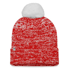 Chicago Blackhawks Fanatics Women's Glimmer Cuffed Knit Hat with Pom Red
