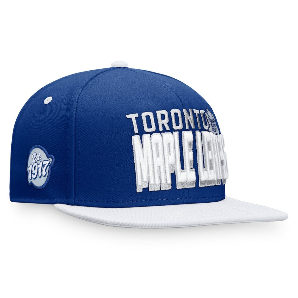 Toronto Maple Leafs - Fanatics Heritage Retro Two-Tone Snapback Hat Blue/White