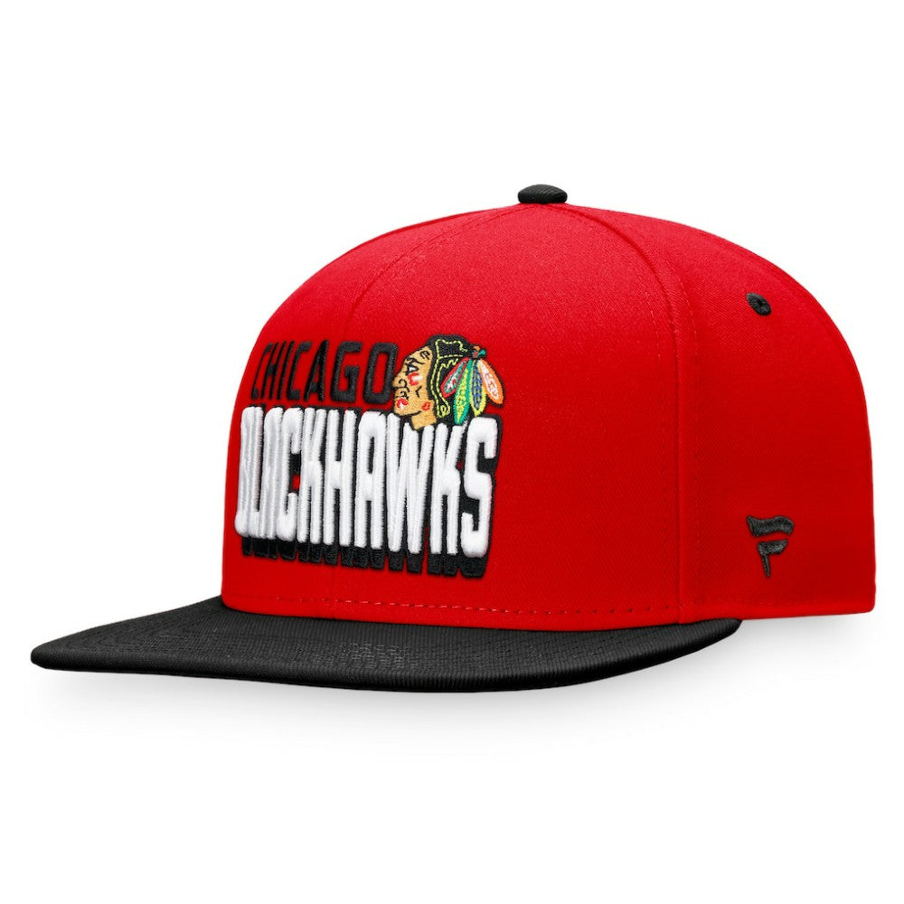 Chicago Blackhawks Fanatics Heritage Retro Two-Tone Snapback Hat Red/Black