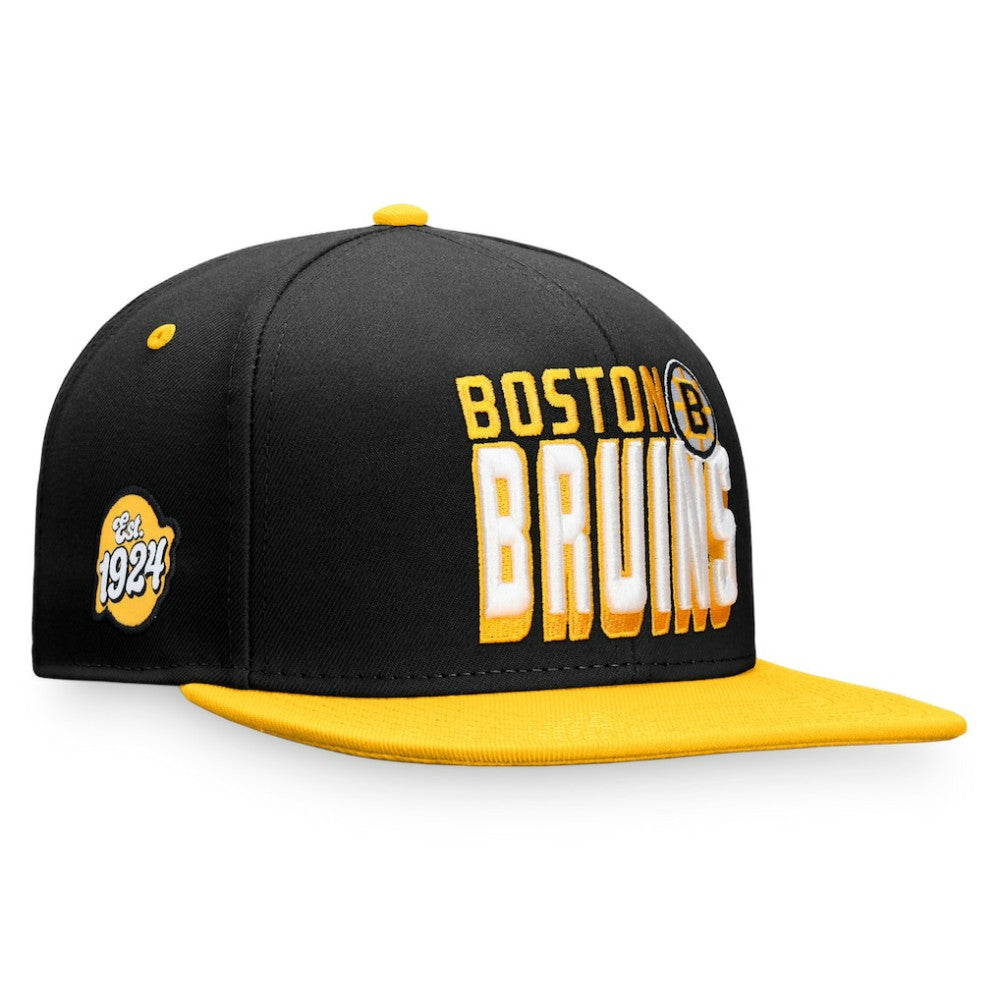 Boston Bruins Fanatics Heritage Retro Two-Tone Snapback Hat Black/Gold