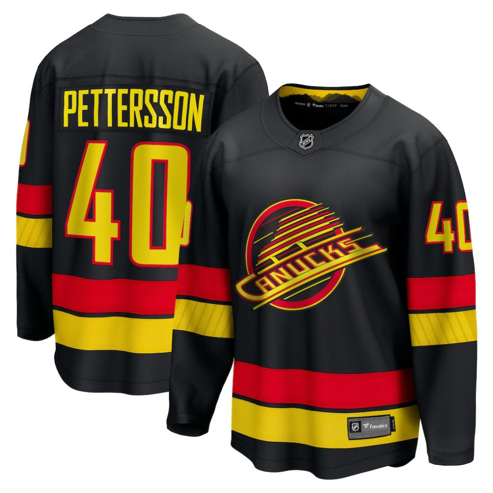 Elias Pettersson Vancouver Canucks Fanatics Breakaway Jersey - Black | NHL Jerseys