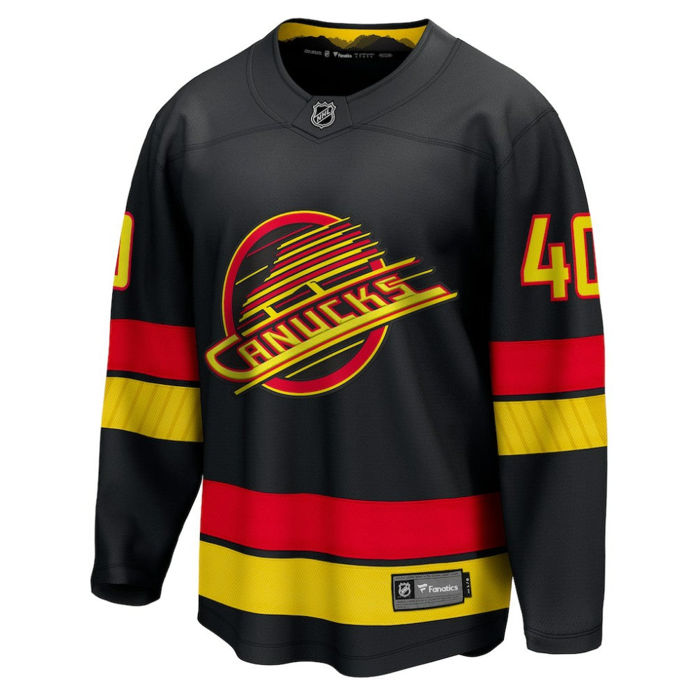 Elias Pettersson Vancouver Canucks Fanatics Breakaway Jersey - Black | NHL Jerseys