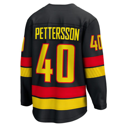 Elias Pettersson Vancouver Canucks Fanatics Breakaway Jersey - Black | NHL Jerseys