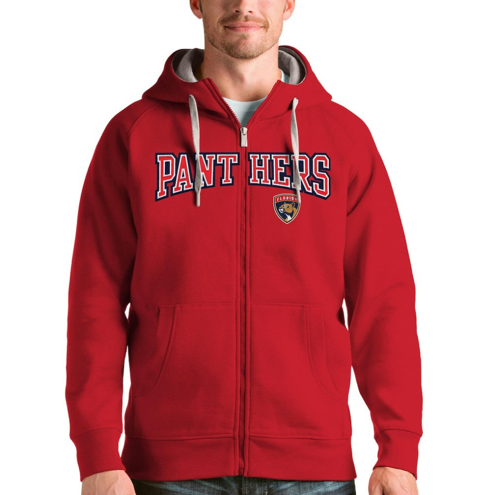 Florida Panthers - Antigua Wordmark Victory Full-Zip Hoodie Red