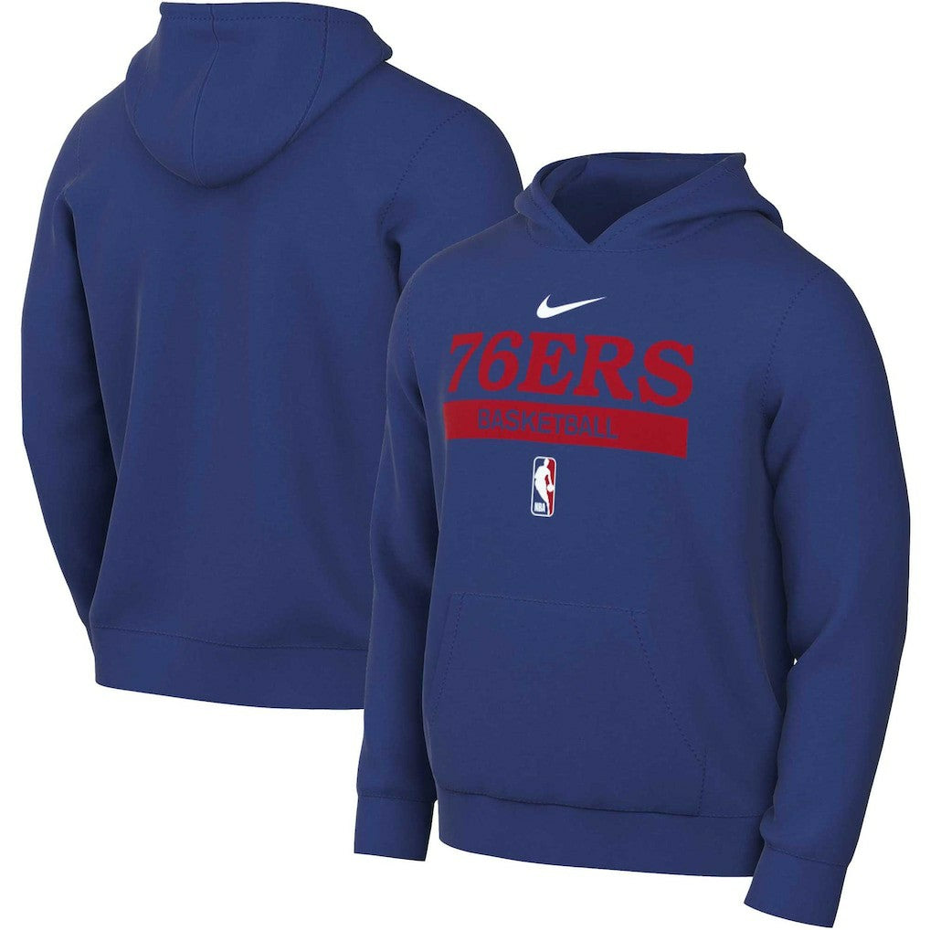 Nike - Philadelphia 76ers 2022/23 Spotlight On-Court Practice Performance Pullover Hoodie - Royal