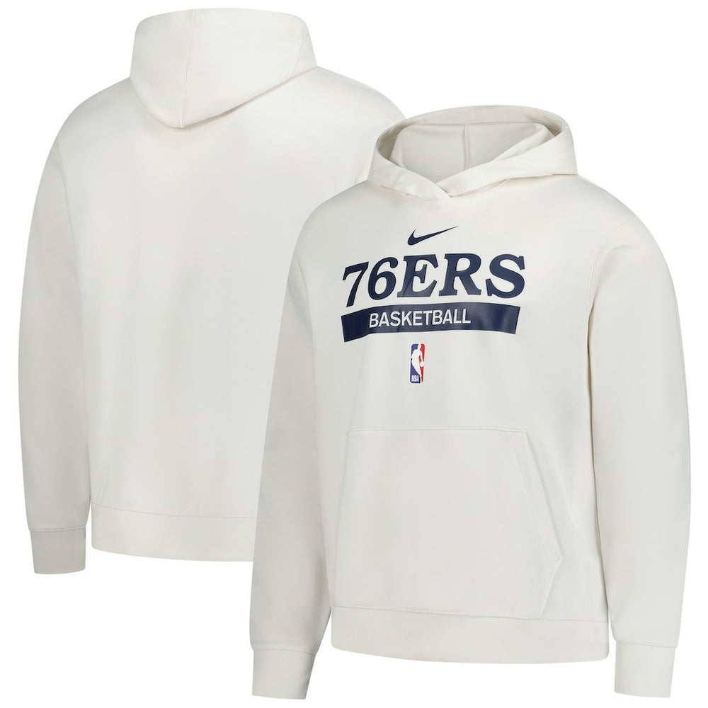 Nike - Philadelphia 76ers 2022/23 Spotlight On-Court Practice Performance Pullover Hoodie - Cream