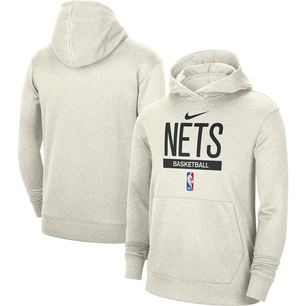 Nike - Brooklyn Nets 2022/23 Spotlight On-Court Practice Performance Pullover Hoodie - Cream