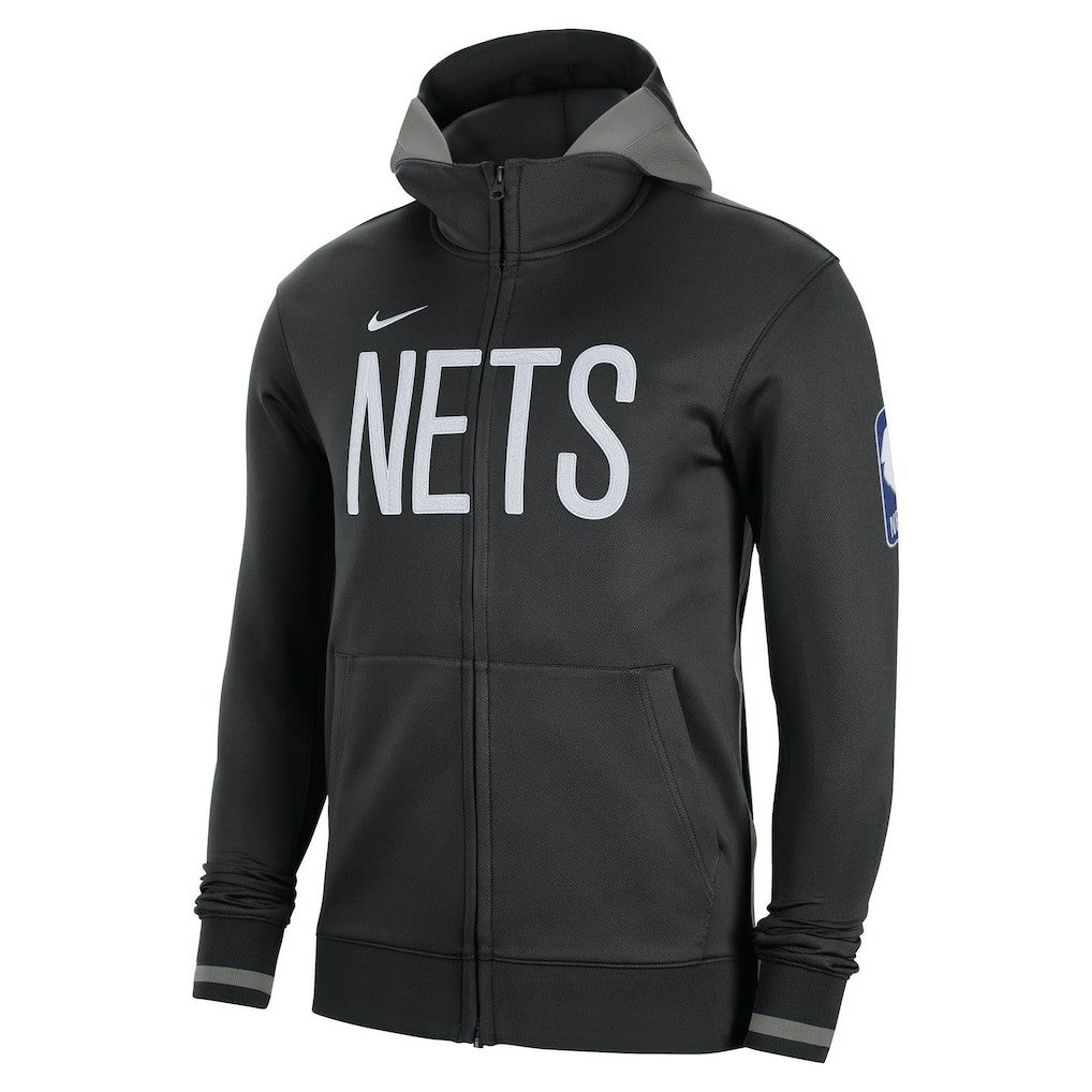 Nike - Brooklyn Nets Authentic Showtime Performance Full-Zip Hoodie - Black