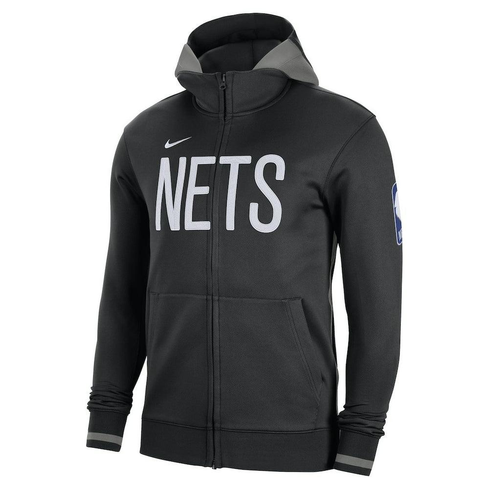 Nike - Brooklyn Nets Authentic Showtime Performance Full-Zip Hoodie - Black