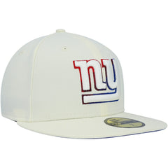New York Giants New Era Chrome Color Dim 59FIFTY Fitted Hat Cream - NFL