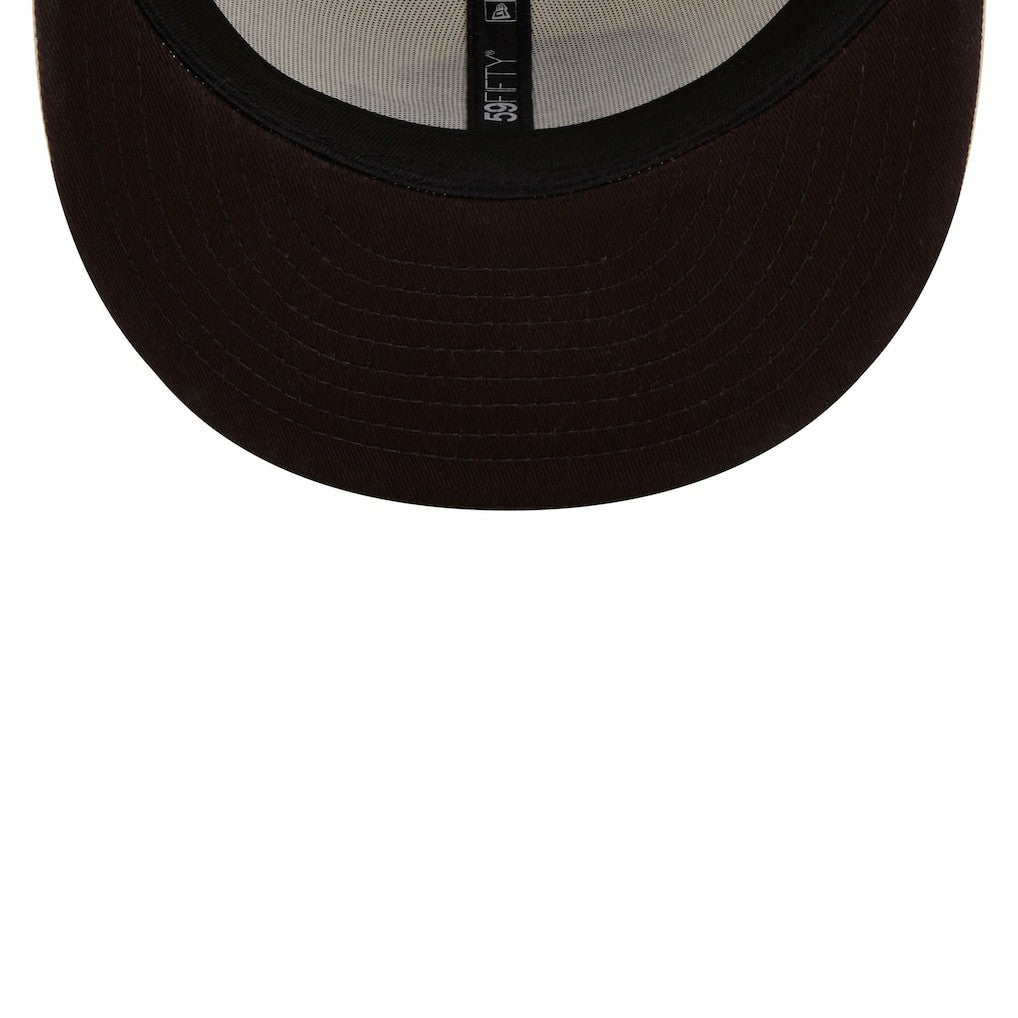 Cleveland Browns New Era Chrome Color Dim 59FIFTY Fitted Hat Cream - NFL