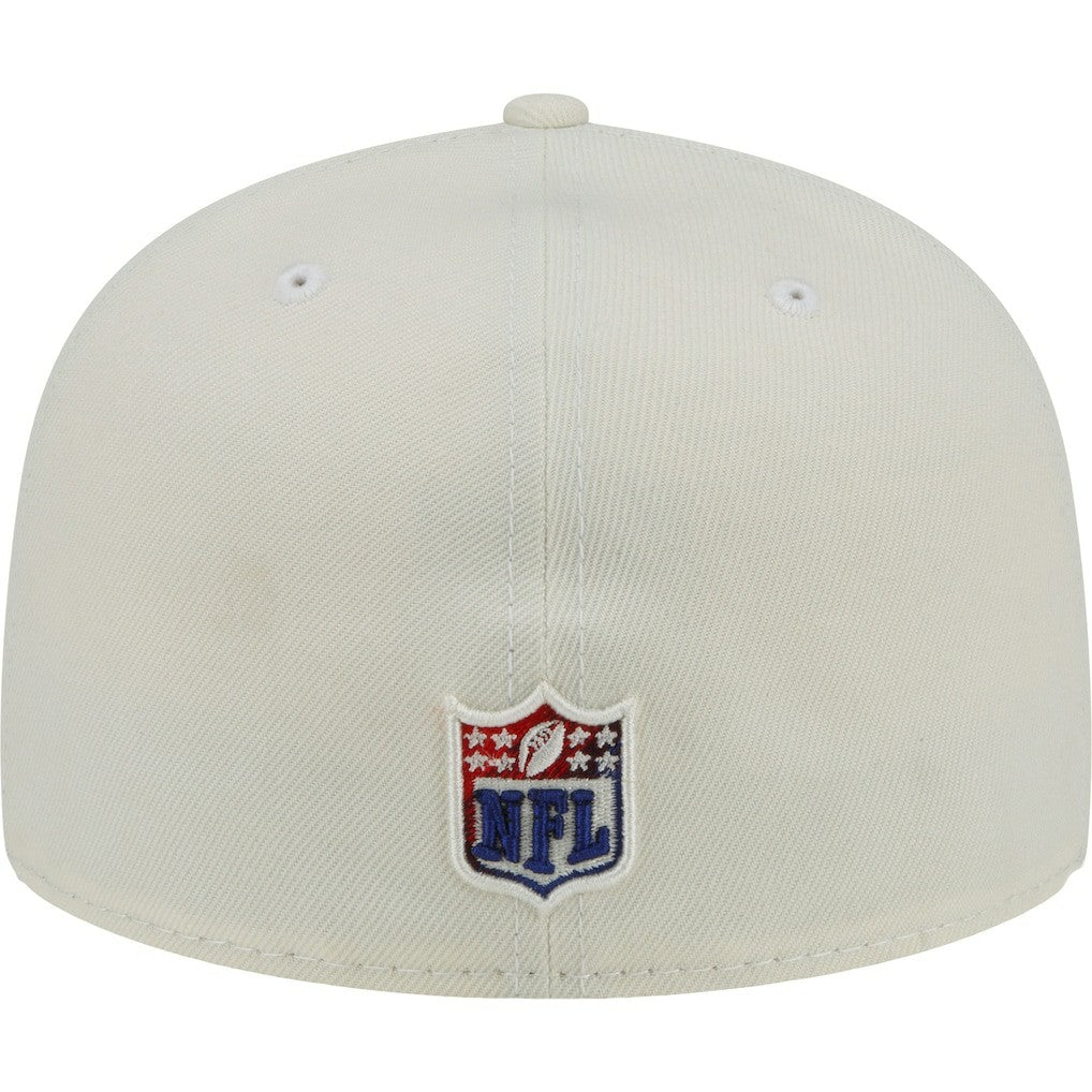 New York Giants New Era Chrome Color Dim 59FIFTY Fitted Hat Cream - NFL
