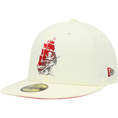Tampa Bay Buccaneers New Era Chrome Color Dim 59FIFTY Fitted Hat Cream - NFL