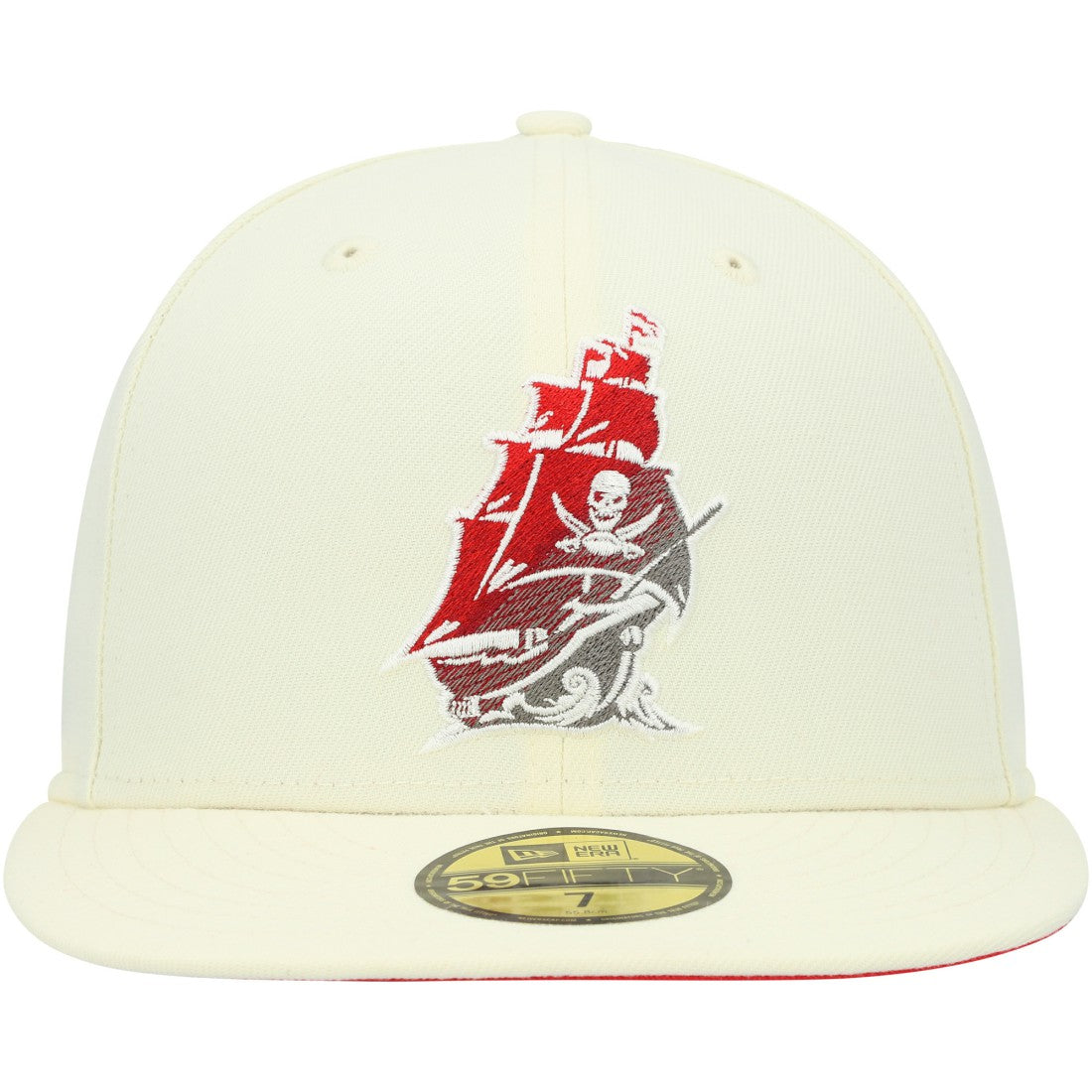Tampa Bay Buccaneers New Era Chrome Color Dim 59FIFTY Fitted Hat Cream - NFL