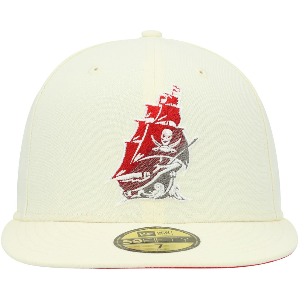 Tampa Bay Buccaneers New Era Chrome Color Dim 59FIFTY Fitted Hat Cream - NFL