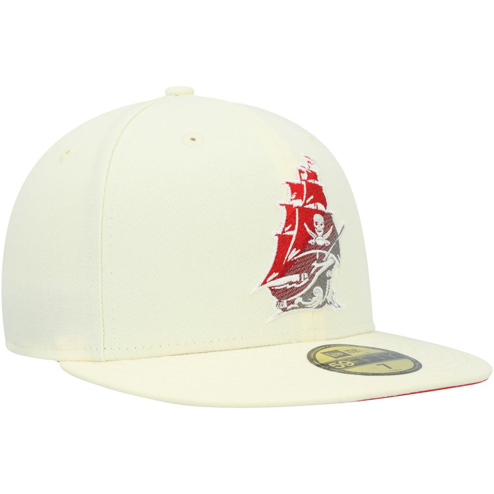 Tampa Bay Buccaneers New Era Chrome Color Dim 59FIFTY Fitted Hat Cream - NFL