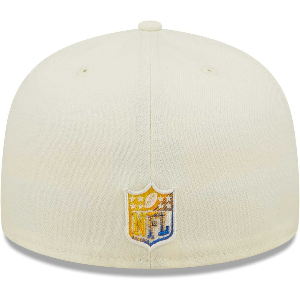 Los Angeles Rams New Era Chrome Color Dim 59FIFTY Fitted Hat Cream - NFL