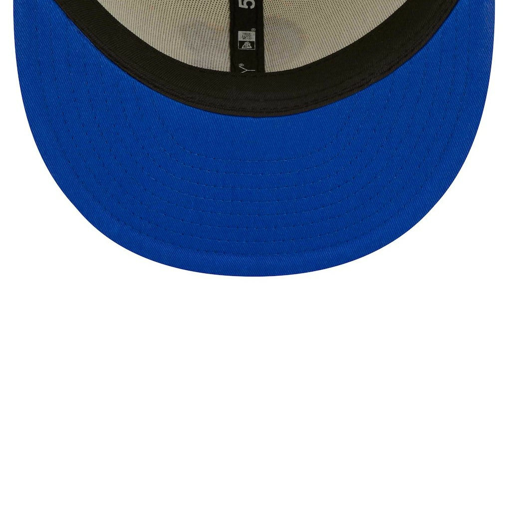 Los Angeles Rams New Era Chrome Color Dim 59FIFTY Fitted Hat Cream - NFL