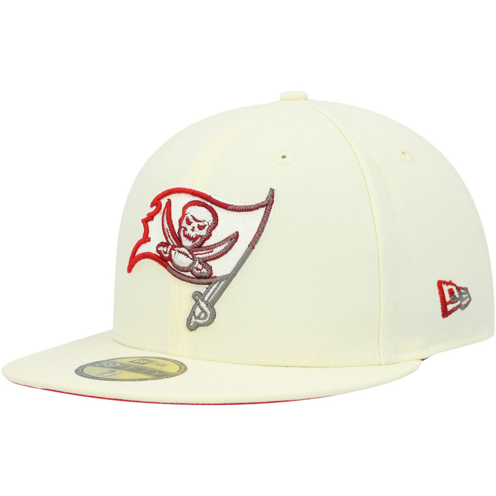 Tampa Bay Buccaneers New Era Chrome Color Dim 59FIFTY Fitted Hat Cream - NFL