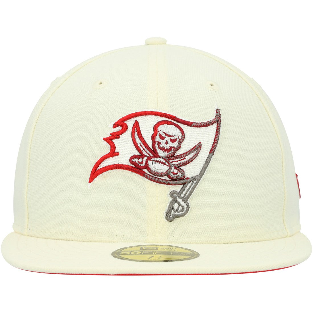 Tampa Bay Buccaneers New Era Chrome Color Dim 59FIFTY Fitted Hat Cream - NFL