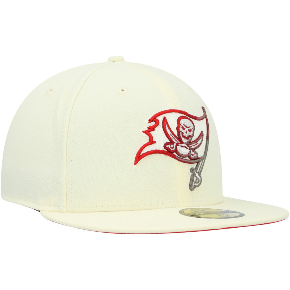 Tampa Bay Buccaneers New Era Chrome Color Dim 59FIFTY Fitted Hat Cream - NFL