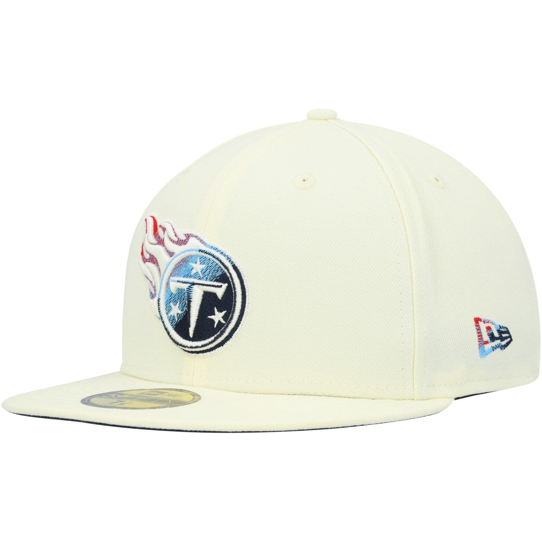 Tennessee Titans New Era Chrome Color Dim 59FIFTY Fitted Hat Cream - NFL