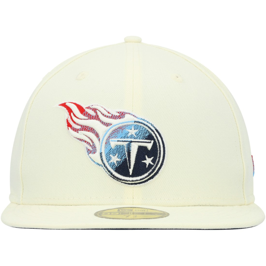 Tennessee Titans New Era Chrome Color Dim 59FIFTY Fitted Hat Cream - NFL