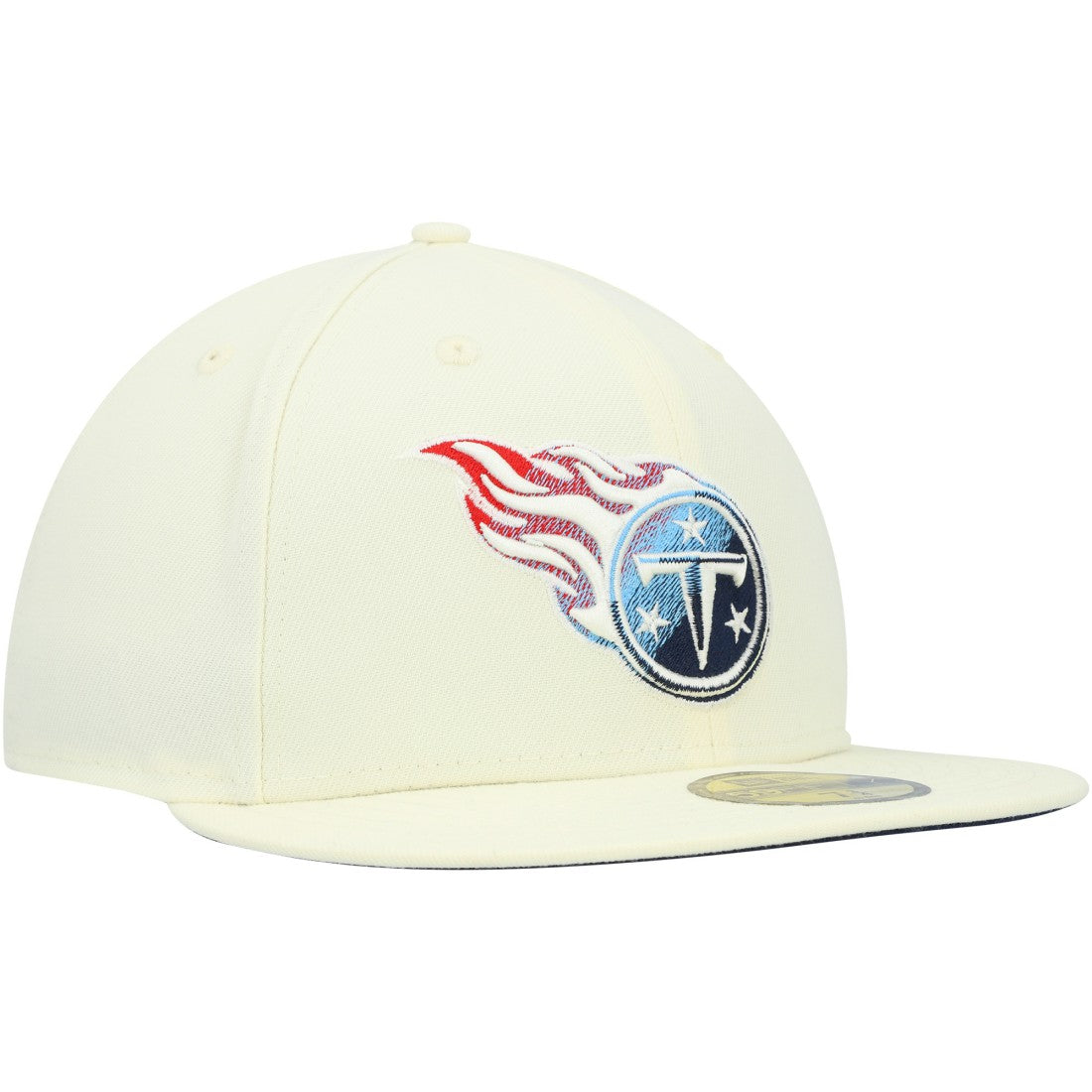 Tennessee Titans New Era Chrome Color Dim 59FIFTY Fitted Hat Cream - NFL