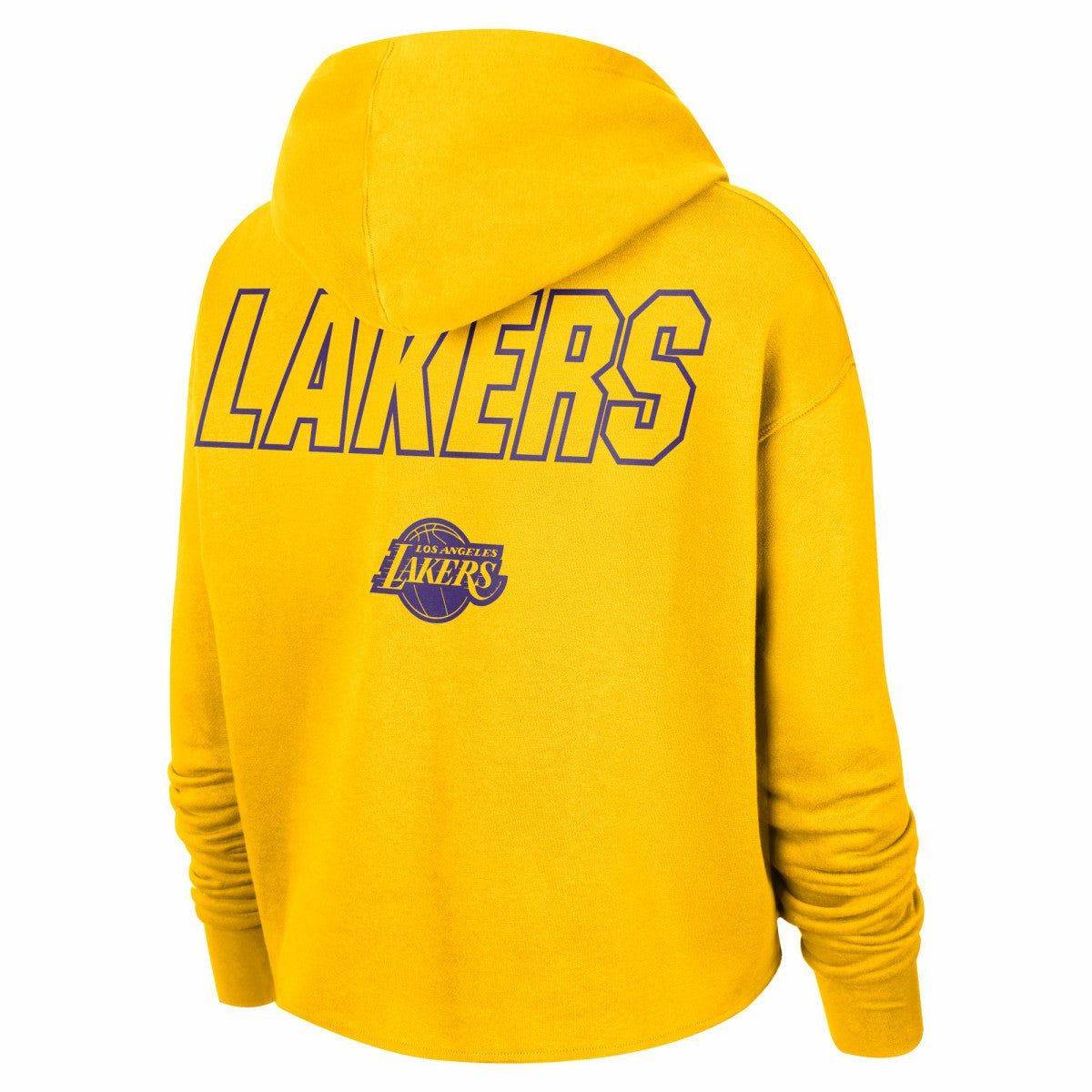 Nike - Los Angeles Lakers Women's Courtside Cropped Pullover Hoodie - Gold