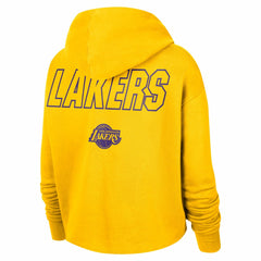 Nike - Los Angeles Lakers Women's Courtside Cropped Pullover Hoodie - Gold