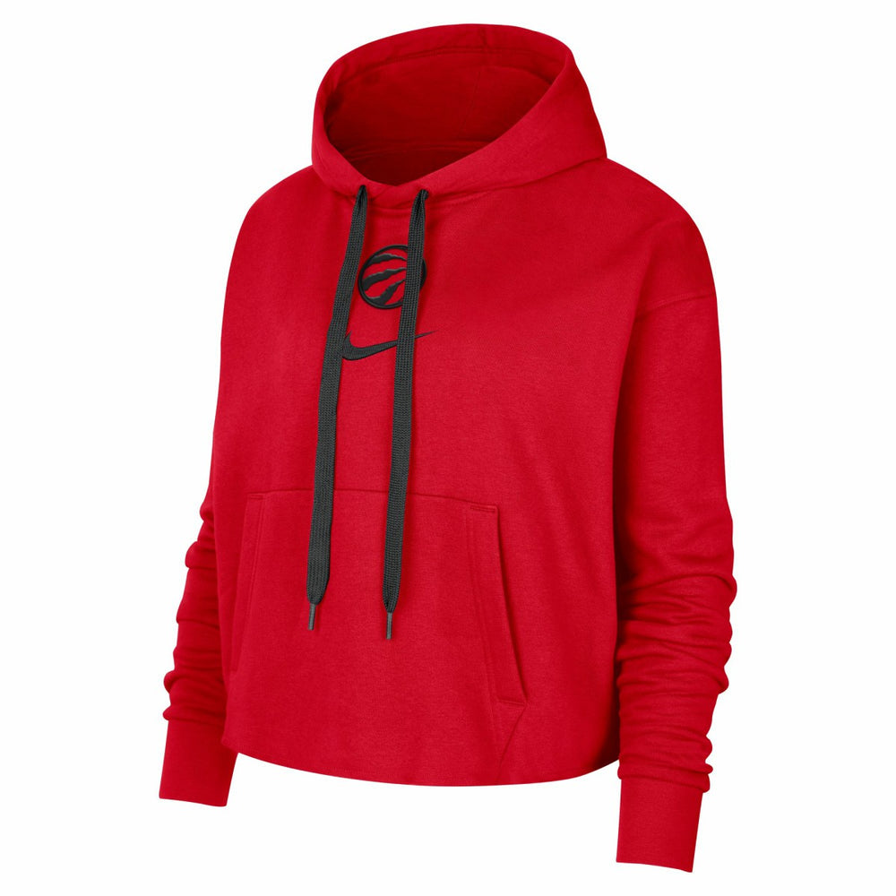 Nike - Toronto Raptors Women's Courtside Cropped Pullover Hoodie - Red