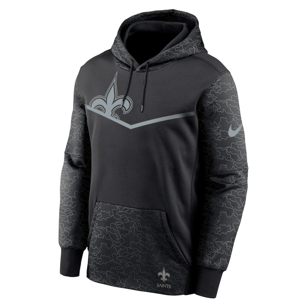 New Orleans Saints RFLCTV Chevron Pullover Hoodie Black - Nike
