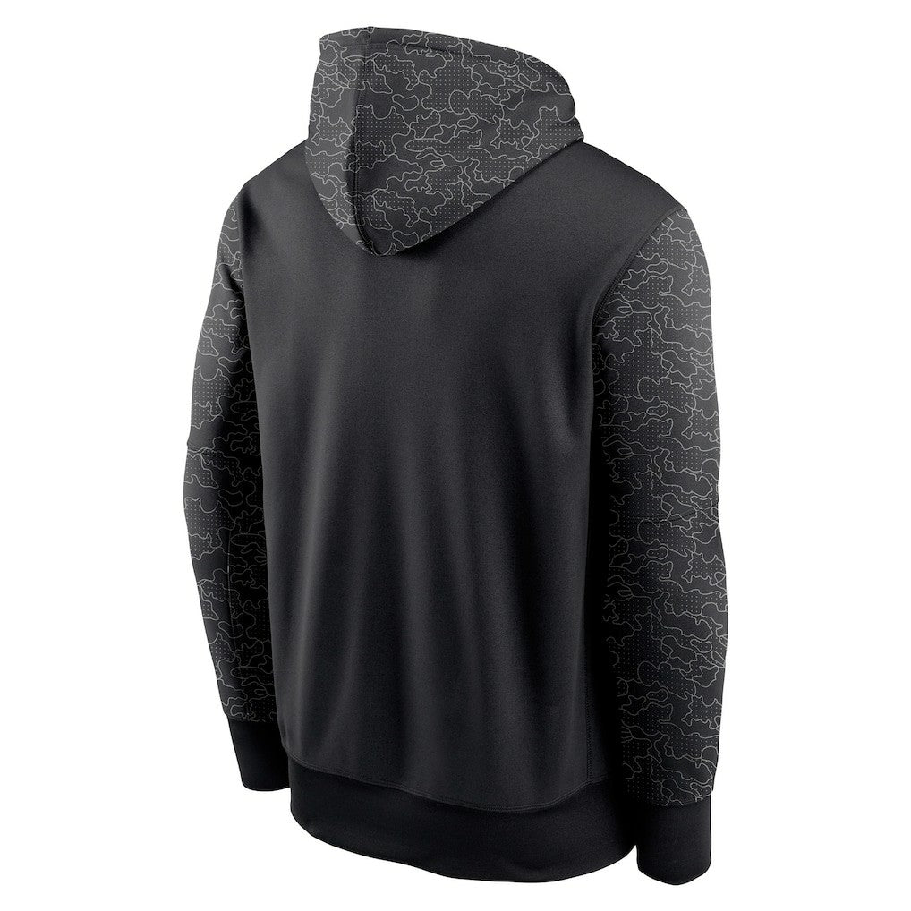 New Orleans Saints RFLCTV Chevron Pullover Hoodie Black - Nike